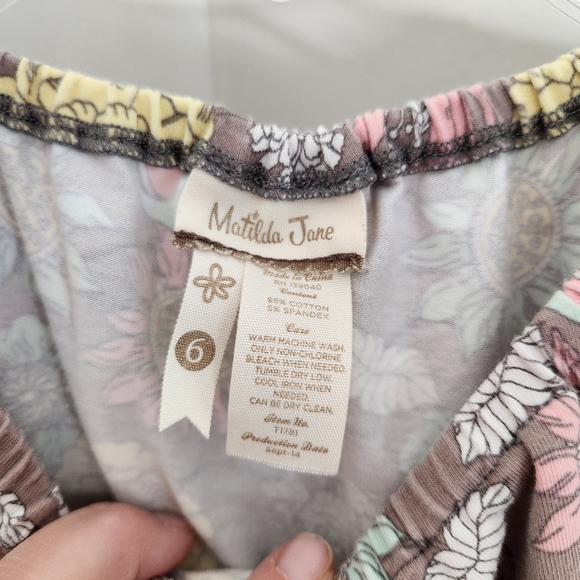 Matilda Jane top girls size 6 floral Fresh Cut peasant Hello Lovely line - Picture 3 of 4